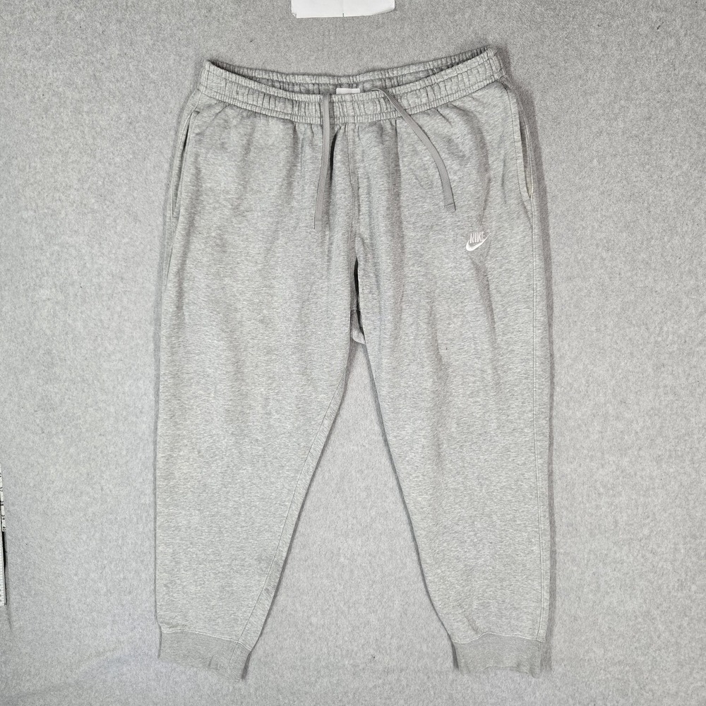 Nike Men Pants 2XL‎ Gray Sweatpants Fleece BV2671-063 Button Logo